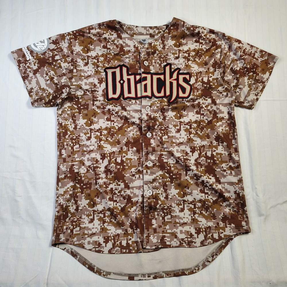 Arizona Diamondbacks Jersey Men Medium Brown Digital Camo MLB Success Promotions